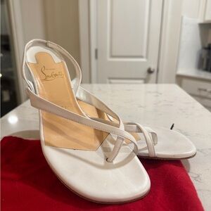 Louboutin White Heels